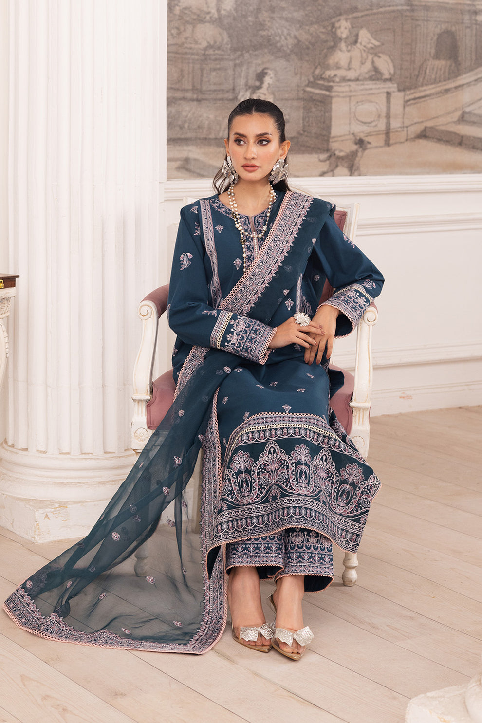 Maryum N Maria | Mira Luxury Lawn | FIROUZEH - FS50101 - by - Libasekhas UK - Registered Vendor of : Maryum N Maria - 100% Original Designer Dresss