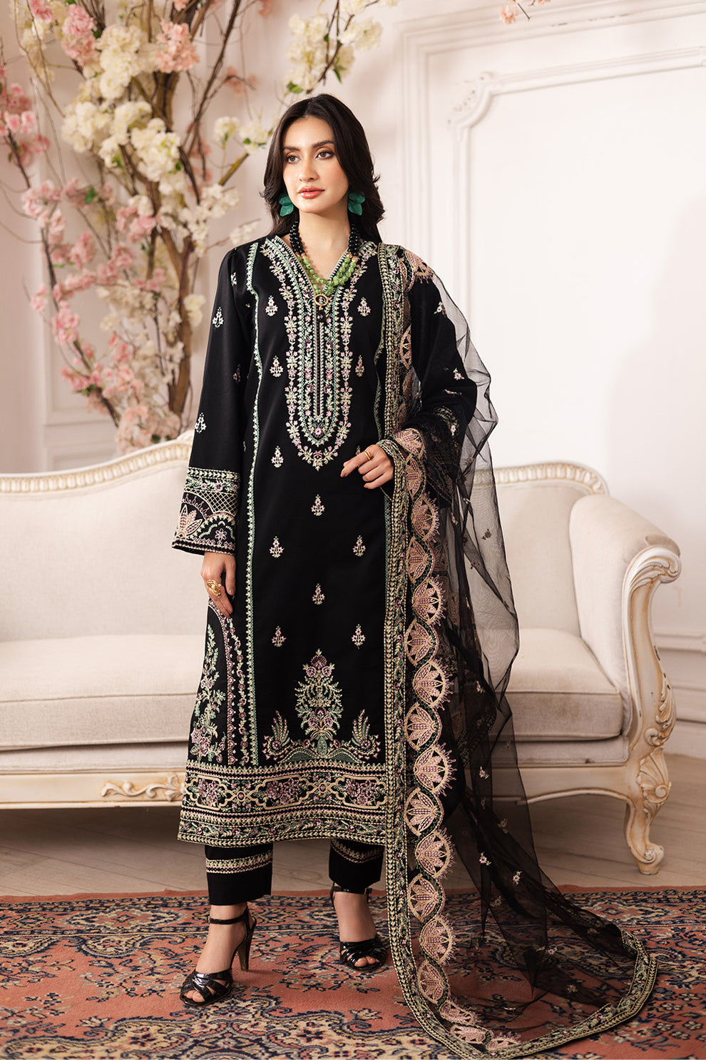 Maryum N Maria | Mira Luxury Lawn | SARA - FS50103 - by - Libasekhas UK - Registered Vendor of : Maryum N Maria - 100% Original Designer Dresss