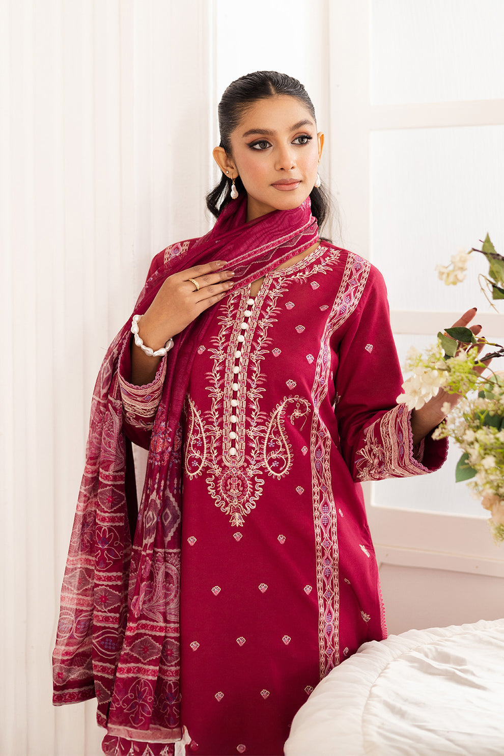 Maryum N Maria | Mira Luxury Lawn | NARGES - FS50108 - by - Libasekhas UK - Registered Vendor of : Maryum N Maria - 100% Original Designer Dresss