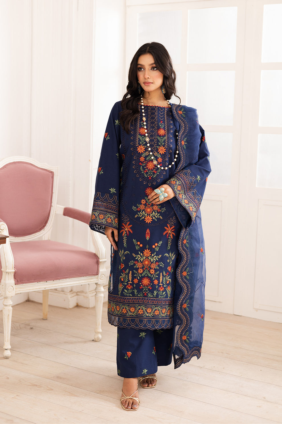 Maryum N Maria | Mira Luxury Lawn | PARESTOO - FS50109 - by - Libasekhas UK - Registered Vendor of : Maryum N Maria - 100% Original Designer Dresss