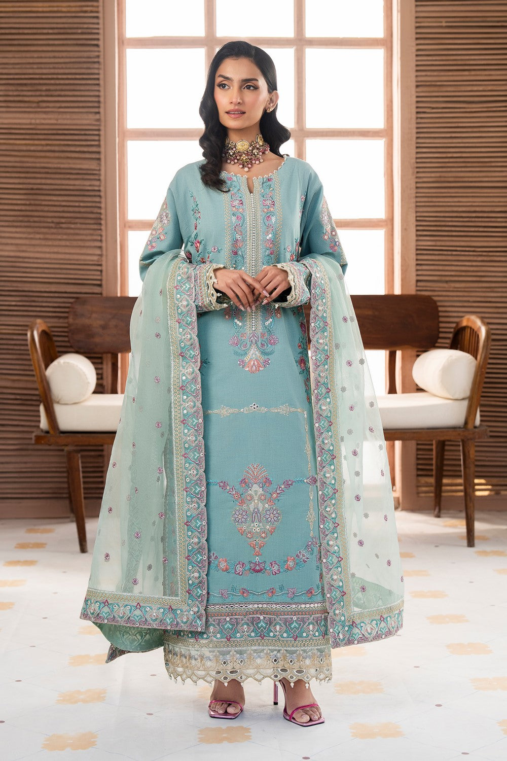 Maryum N Maria | Luxury Lawn 25 | AMANI - MS50110 - by - Libasekhas UK - Registered Vendor of : Maryum N Maria - 100% Original Designer Dresss