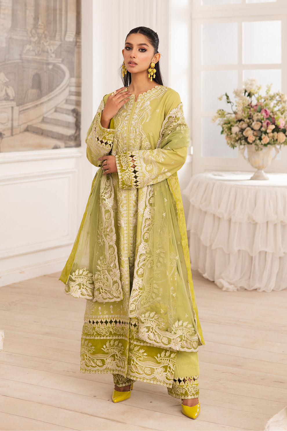 Maryum N Maria | Mira Luxury Lawn | MOZHDEH - FS50115 - by - Libasekhas UK - Registered Vendor of : Maryum N Maria - 100% Original Designer Dresss