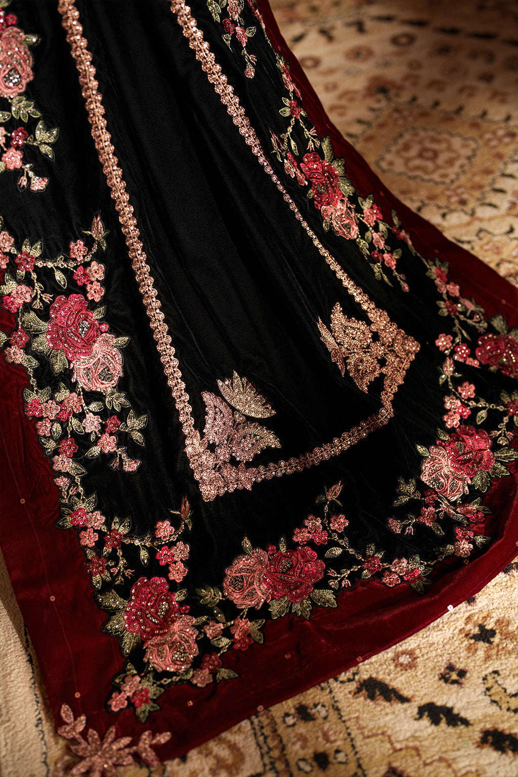 Iznik | Velvet 25 | IV-59 Embroidered Velvet - by Libasekhas UK - Registered Vendor of : Iznik - 100% Original Designer Dress