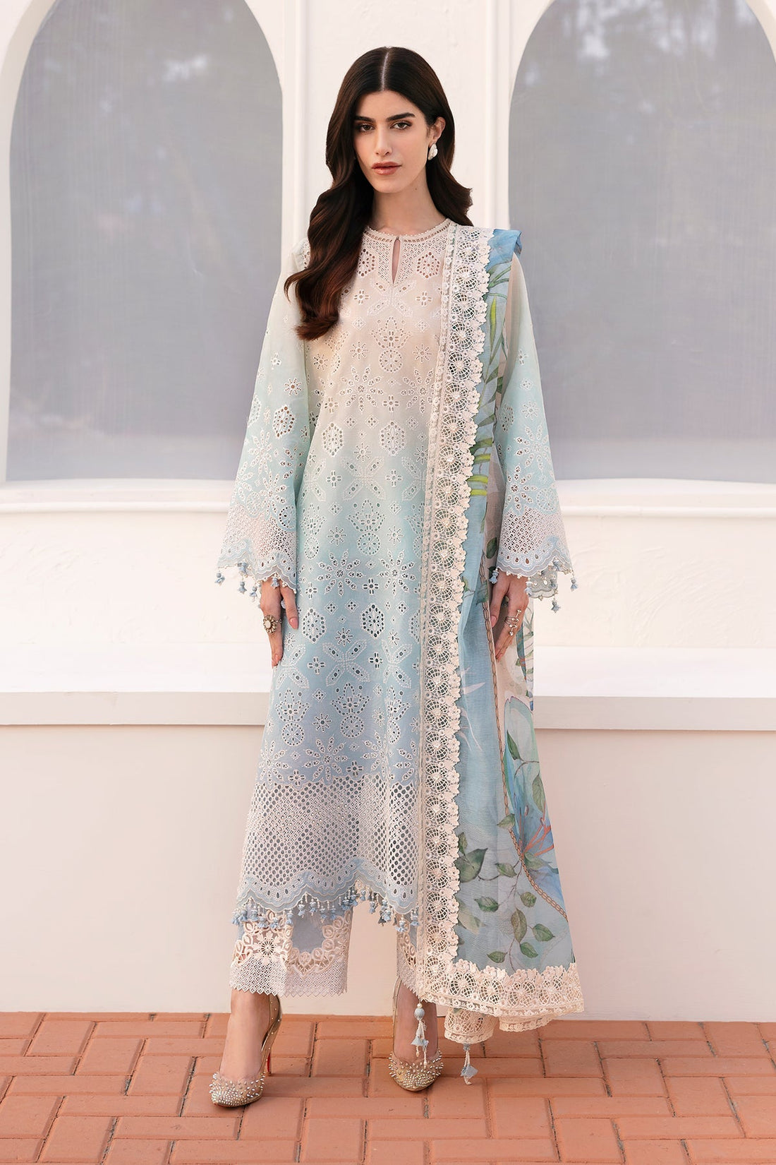 Baroque | Eid Printique | EMBROIDERED PRINTED LAWN UF-4185 - by - Libasekhas UK - Registered Vendor of : Baroque - 100% Original Designer Dresss