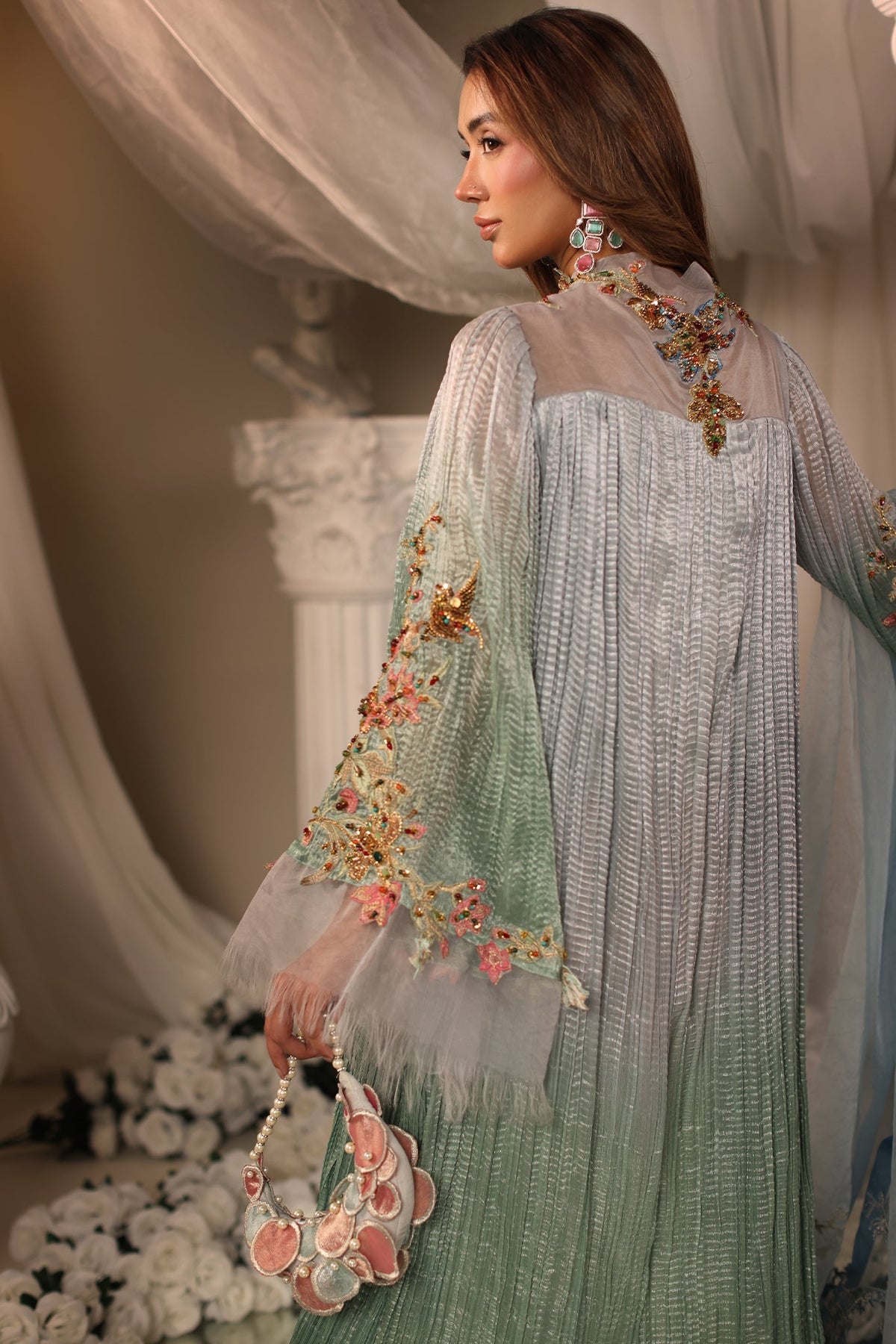 Musferah Saad | Casa Blance |Glacial Ombre - by Libasekhas UK - Registered Vendor of : Musferah Saad - 100% Original Designer Dress