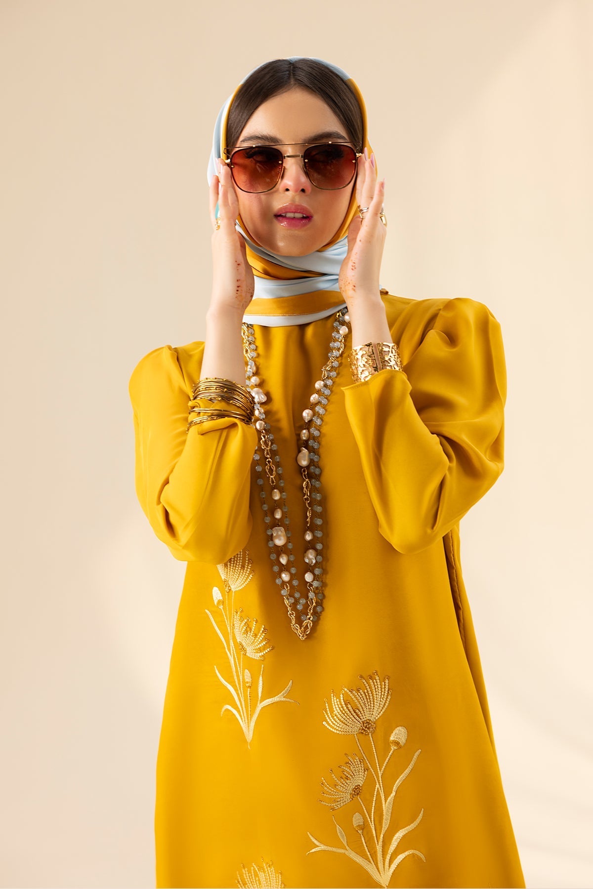 Erum Khan | Lillia Summer Edit | Honey Haze - by - Libasekhas UK - Registered Vendor of : Erum Khan - 100% Original Designer Dresss