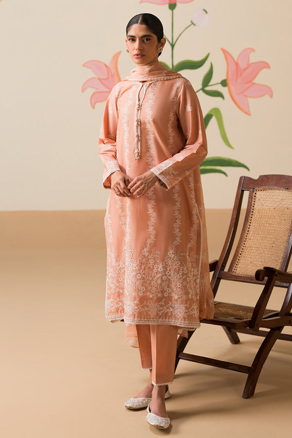Cross Stitch | Chikankari Lawn Collection | P-03 - by - Libasekhas UK - Registered Vendor of : Cross Stitch - 100% Original Designer Dresss
