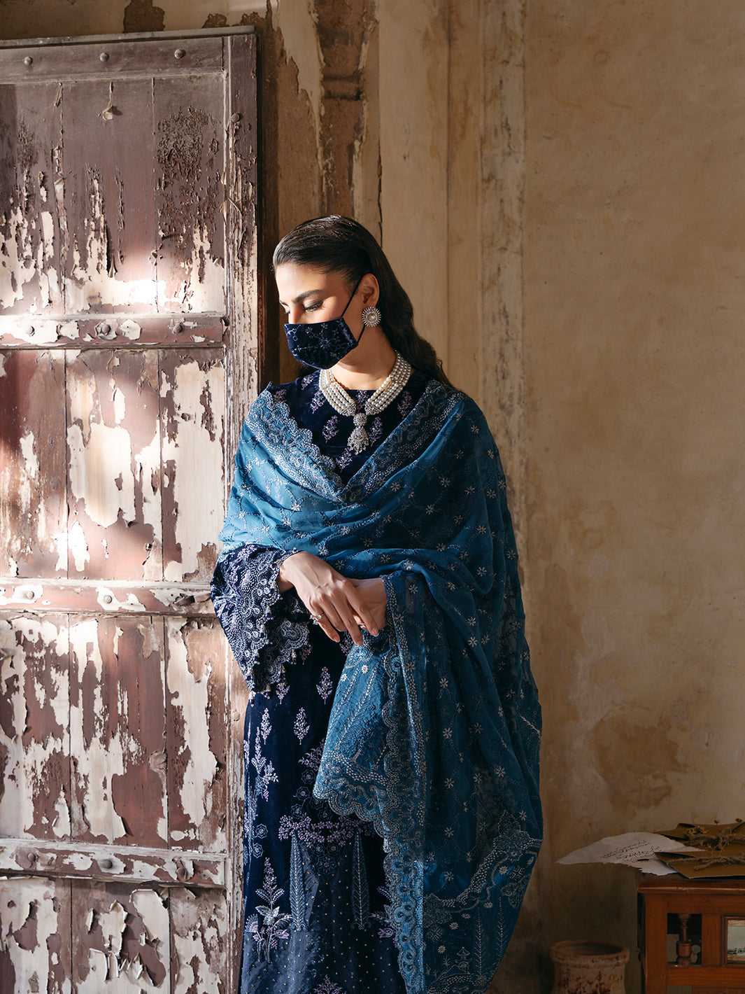 Flossie | Siara Velvet Formals | V-105 - B - by - Libasekhas UK - Registered Vendor of : Flossie - 100% Original Designer Dresss