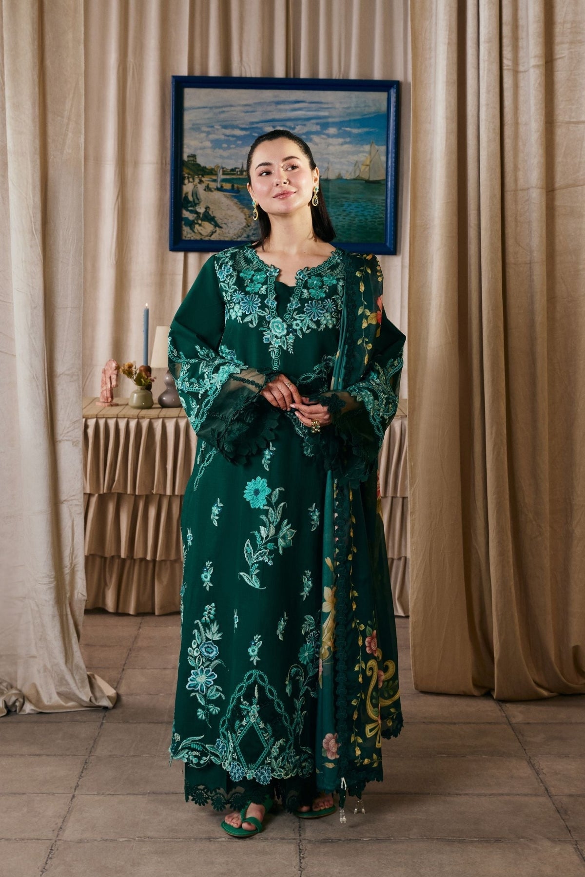 Maryam Hussain | Luxury Lawn 26 Vol 2 | Maheer - by Libasekhas UK - Registered Vendor of : Maryam Hussain - 100% Original Designer Dress
