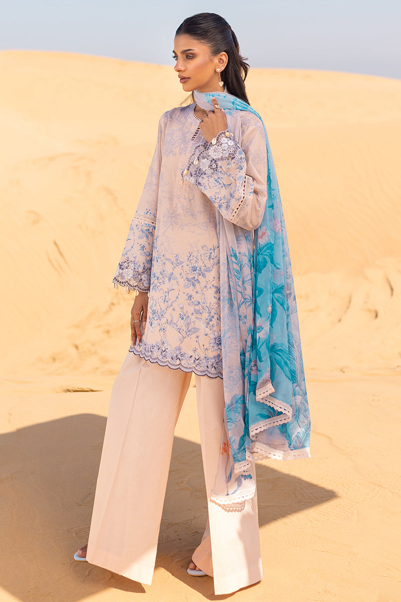 Cross Stitch | Eid Lawn 24 | PEACH - by - Libasekhas UK - Registered Vendor of : Cross Stitch - 100% Original Designer Dresss