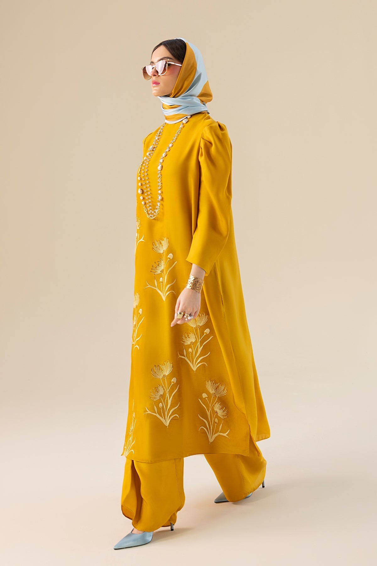 Erum Khan | Lillia Summer Edit | Honey Haze - by - Libasekhas UK - Registered Vendor of : Erum Khan - 100% Original Designer Dresss