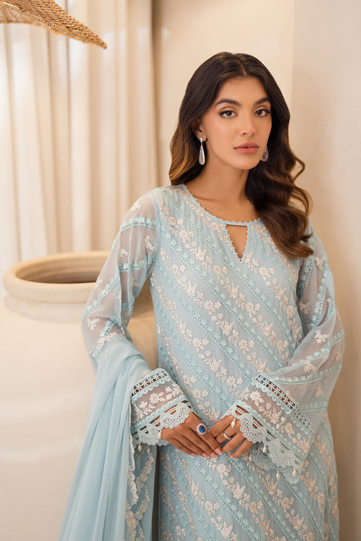 Azure | Ensembles Embroidered Formals | Mint Glaze - by - Libasekhas UK - Registered Vendor of : Azure - 100% Original Designer Dresss