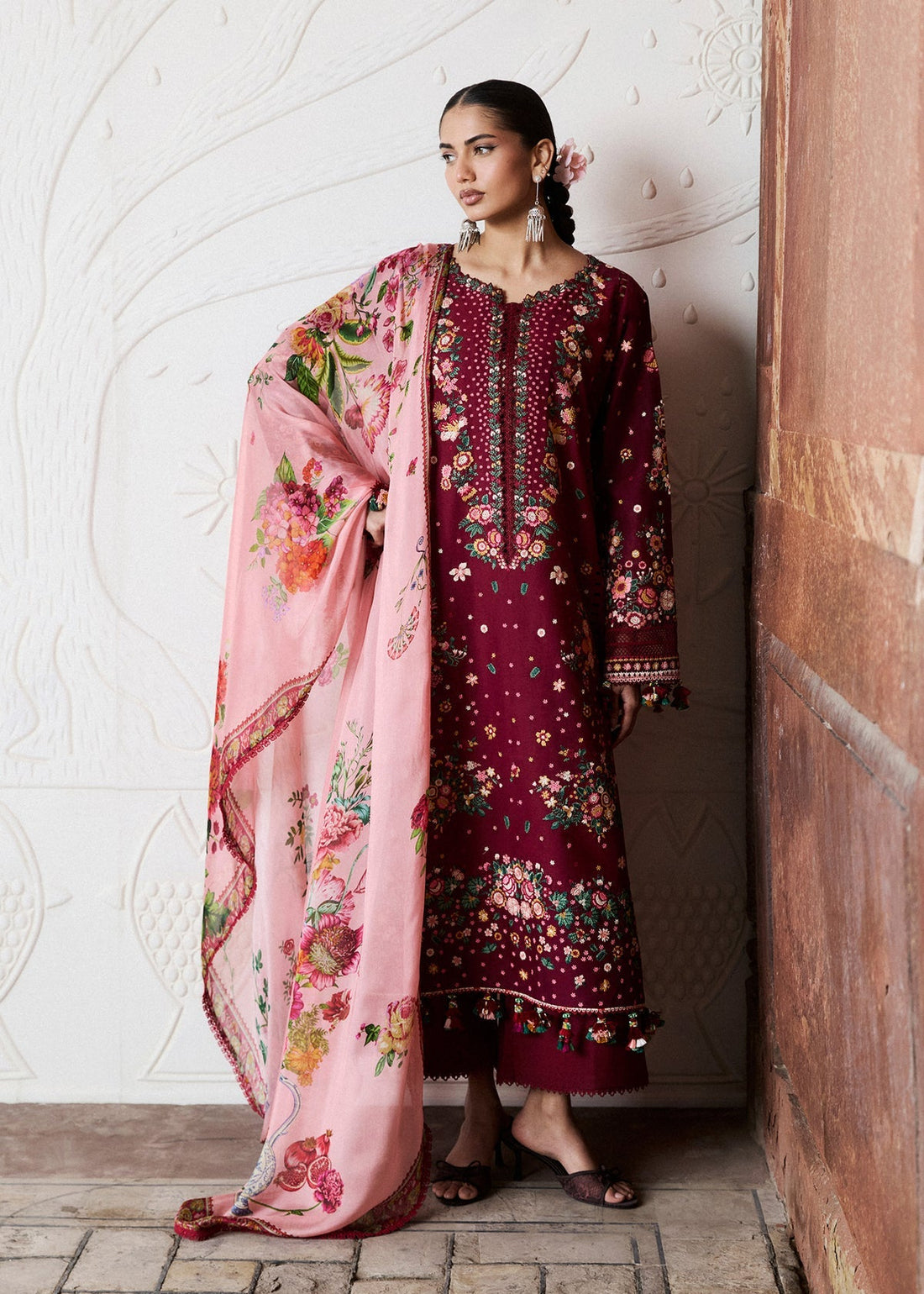 Hussain Rehar | Zan SS26 | Kestane - by Libasekhas UK - Registered Vendor of : Hussain Rehar - 100% Original Designer Dress