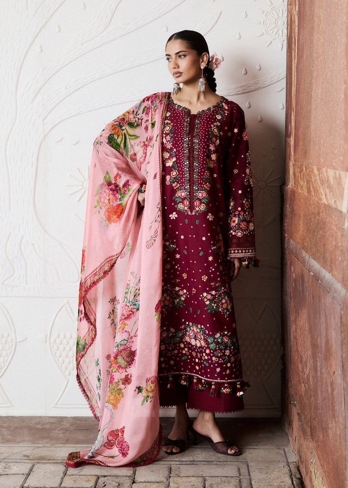 Hussain Rehar | Zan SS26 | Kestane - by Libasekhas UK - Registered Vendor of : Hussain Rehar - 100% Original Designer Dress
