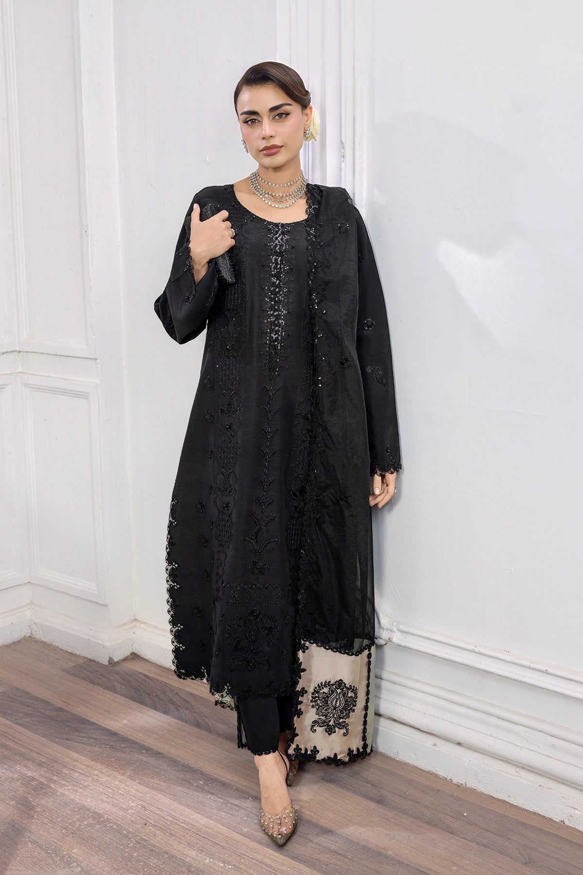 Rangrasiya | Lumeire Silk | Eclipse - by Libasekhas UK - Registered Vendor of : Rangrasiya - 100% Original Designer Dress
