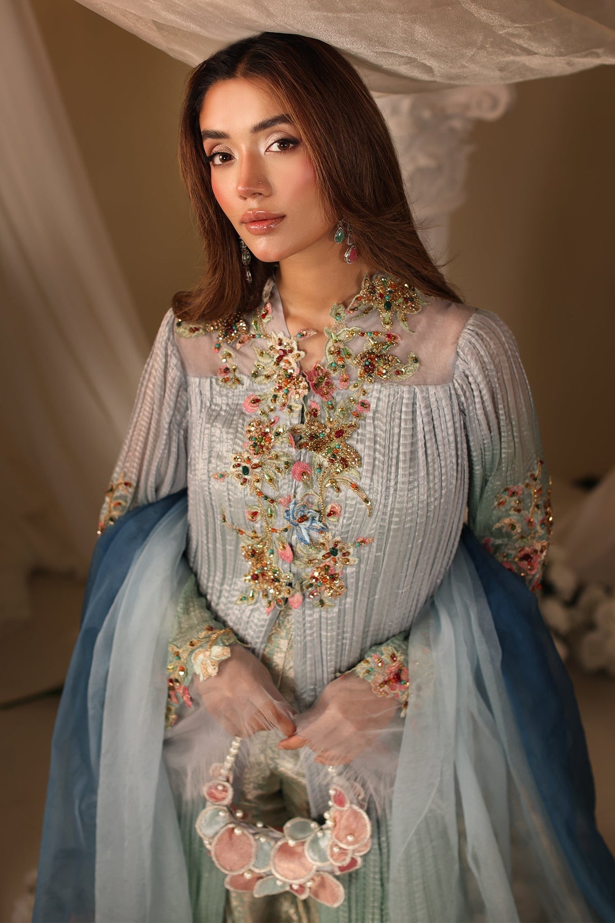 Musferah Saad | Casa Blance |Glacial Ombre - by Libasekhas UK - Registered Vendor of : Musferah Saad - 100% Original Designer Dress
