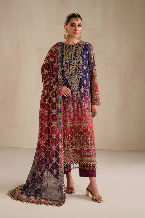 Baroque | Formals Collection | EMBROIDERED CHIFFON UF-4369 - by Libasekhas UK - Registered Vendor of : Baroque - 100% Original Designer Dress