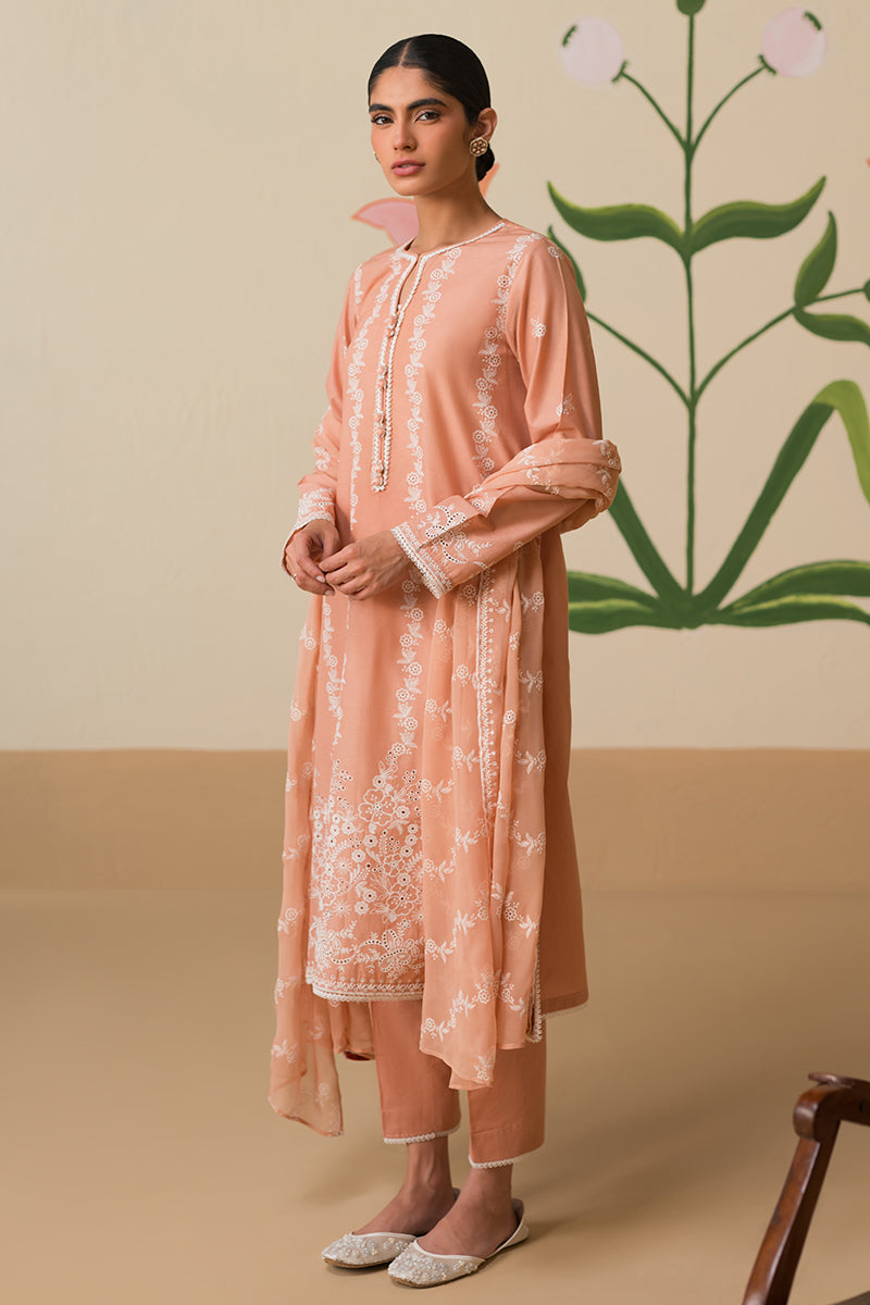 Cross Stitch | Chikankari Lawn Collection | P-03 - by - Libasekhas UK - Registered Vendor of : Cross Stitch - 100% Original Designer Dresss