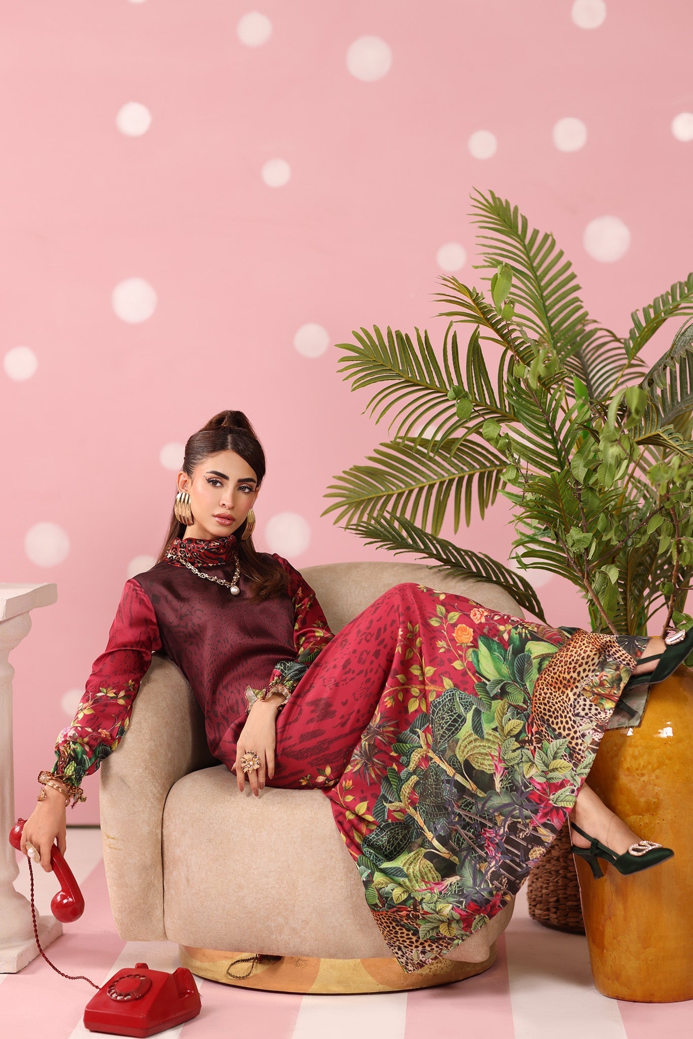 Musferah Saad | Resort Collection | Crimson Monsoon - by Libasekhas UK - Registered Vendor of : Musferah Saad - 100% Original Designer Dress