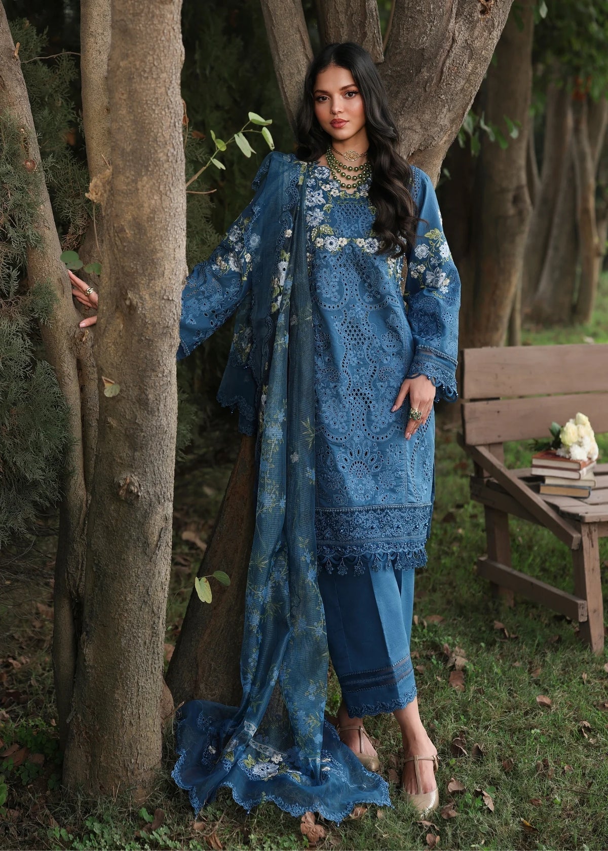 Sardinia | Tales of Petals | BLUE BLOSSOMS - by Libasekhas UK - Registered Vendor of : Sardinia - 100% Original Designer Dress