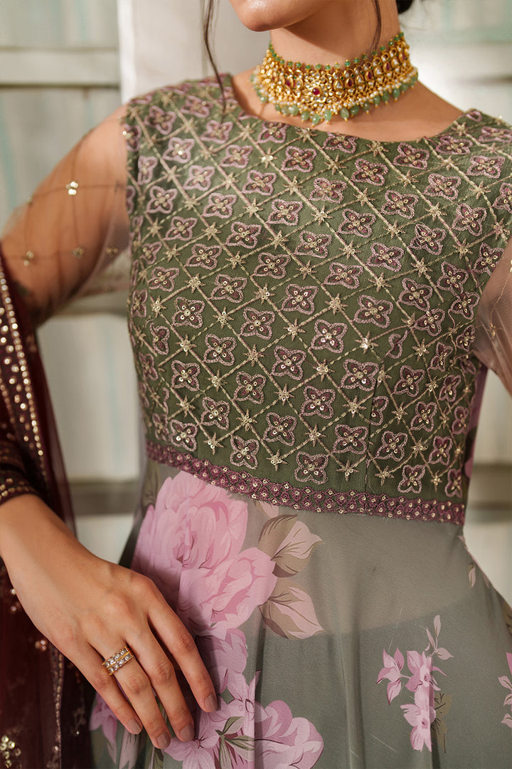 Iznik | Printed Formals | UE-541 - by Libasekhas UK - Registered Vendor of : Iznik - 100% Original Designer Dress