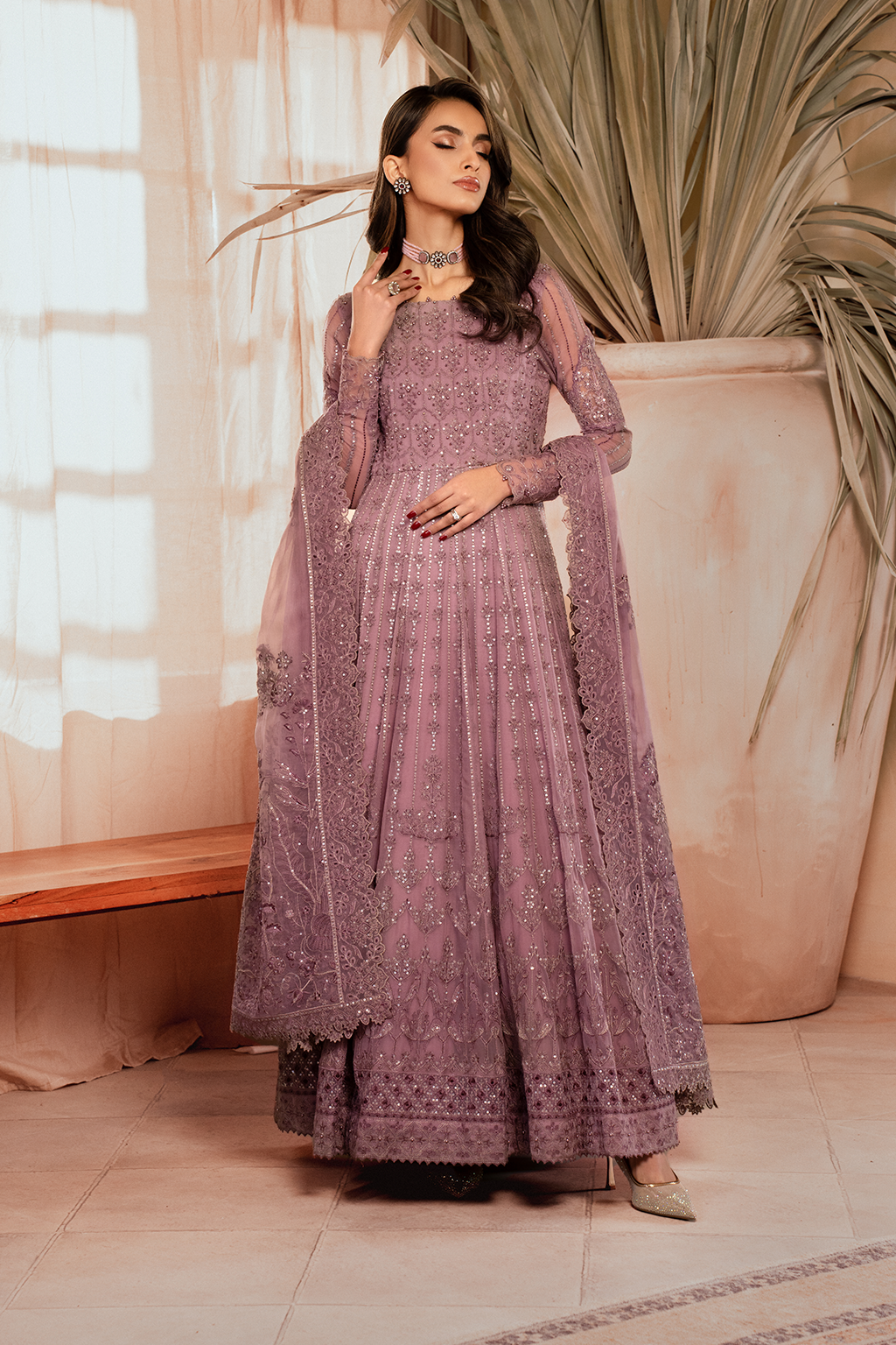 Iznik | Chiffon Kari | ICK-02 Embroidered Chiffon - by - Libasekhas UK - Registered Vendor of : Iznik - 100% Original Designer Dresss