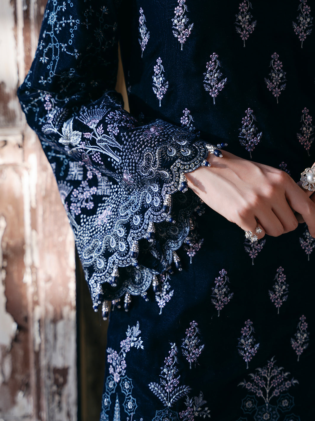 Flossie | Siara Velvet Formals | V-105 - B - by - Libasekhas UK - Registered Vendor of : Flossie - 100% Original Designer Dresss