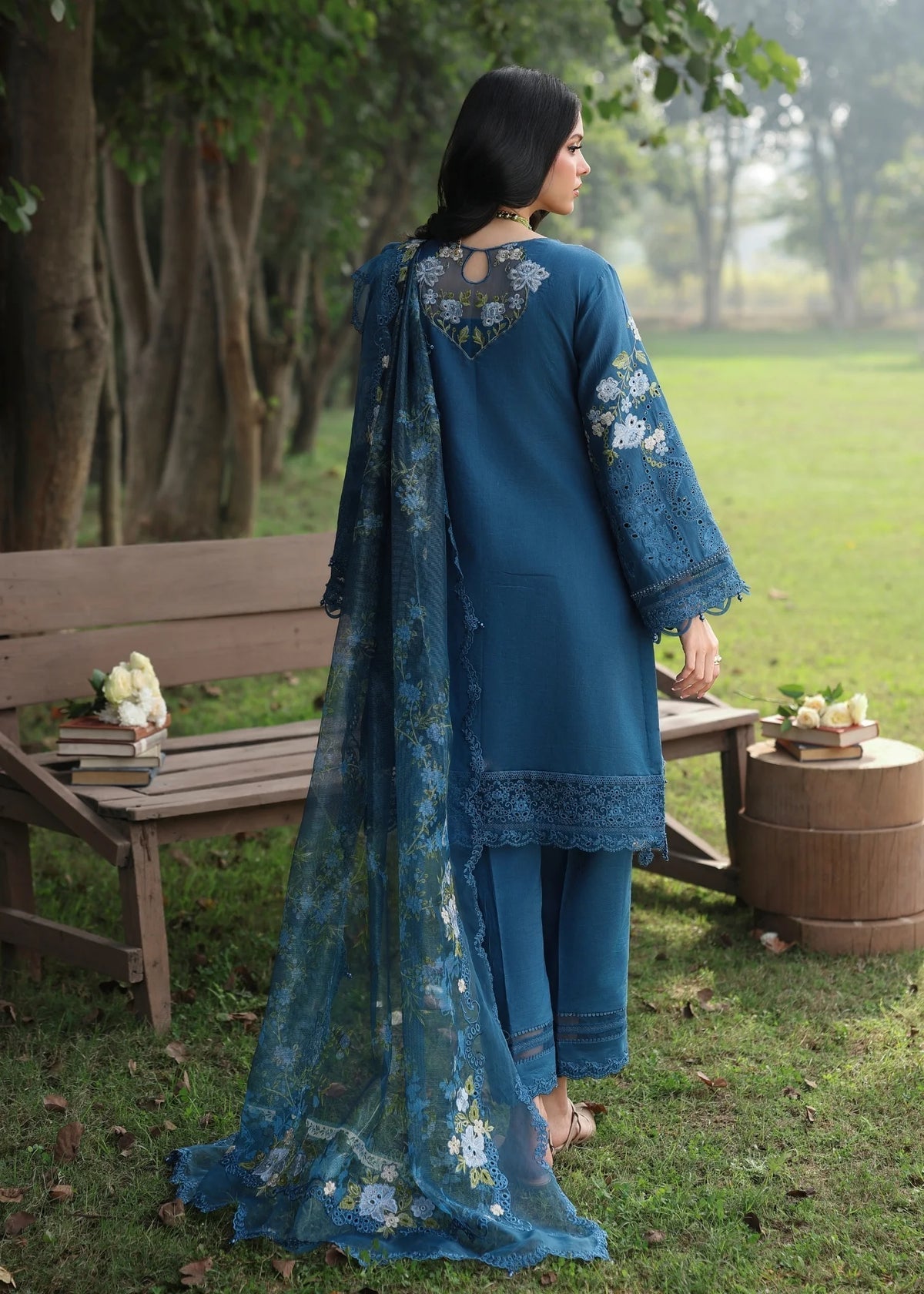 Sardinia | Tales of Petals | BLUE BLOSSOMS - by Libasekhas UK - Registered Vendor of : Sardinia - 100% Original Designer Dress