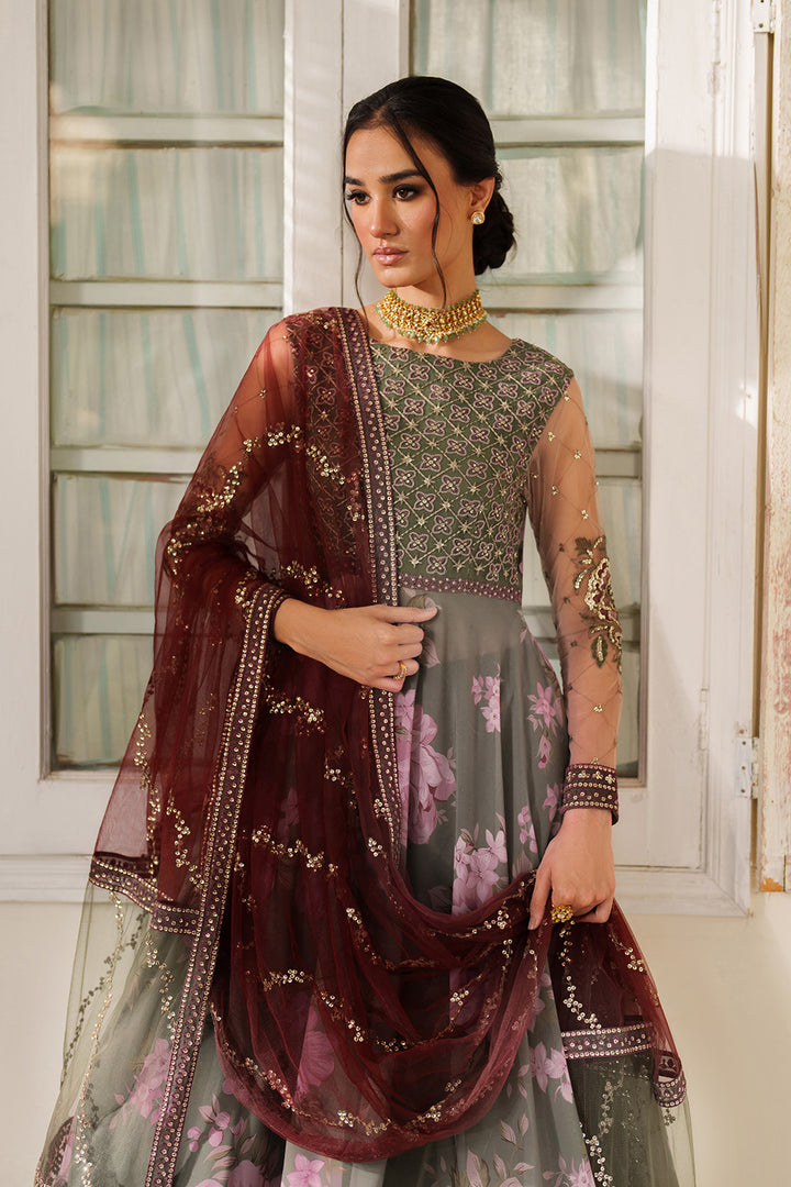 Iznik | Printed Formals | UE-541 - by Libasekhas UK - Registered Vendor of : Iznik - 100% Original Designer Dress