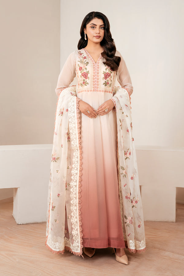 Baroque | Luxury Pret 25 | EMBROIDERED CHIFFON PR-1055 - by Libasekhas UK - Registered Vendor of : Baroque - 100% Original Designer Dress
