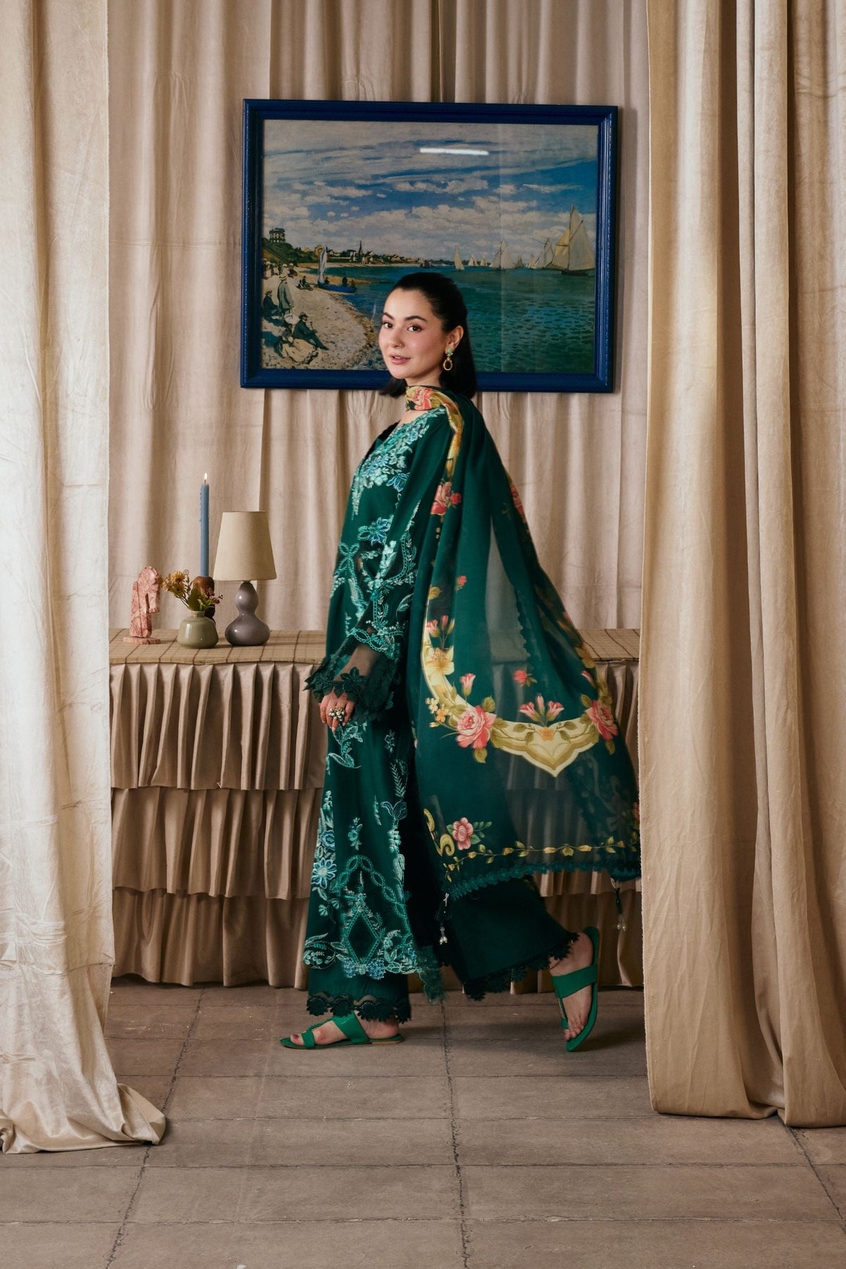 Maryam Hussain | Luxury Lawn 26 Vol 2 | Maheer - by Libasekhas UK - Registered Vendor of : Maryam Hussain - 100% Original Designer Dress