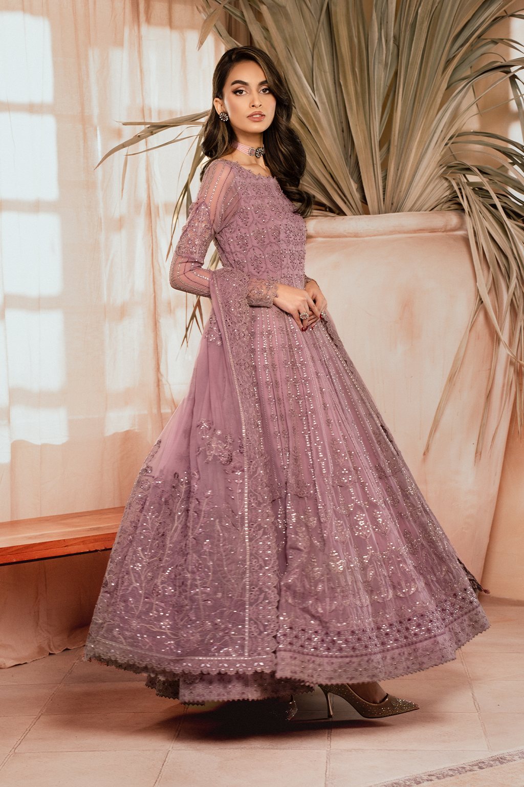 Iznik | Chiffon Kari | ICK-02 Embroidered Chiffon - by - Libasekhas UK - Registered Vendor of : Iznik - 100% Original Designer Dresss