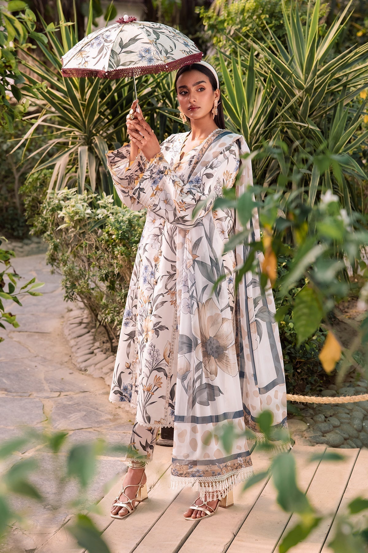 Alizeh | Sheen Lawn Prints 24 | GARDENIA - by - Libasekhas UK - Registered Vendor of : Alizeh - 100% Original Designer Dresss