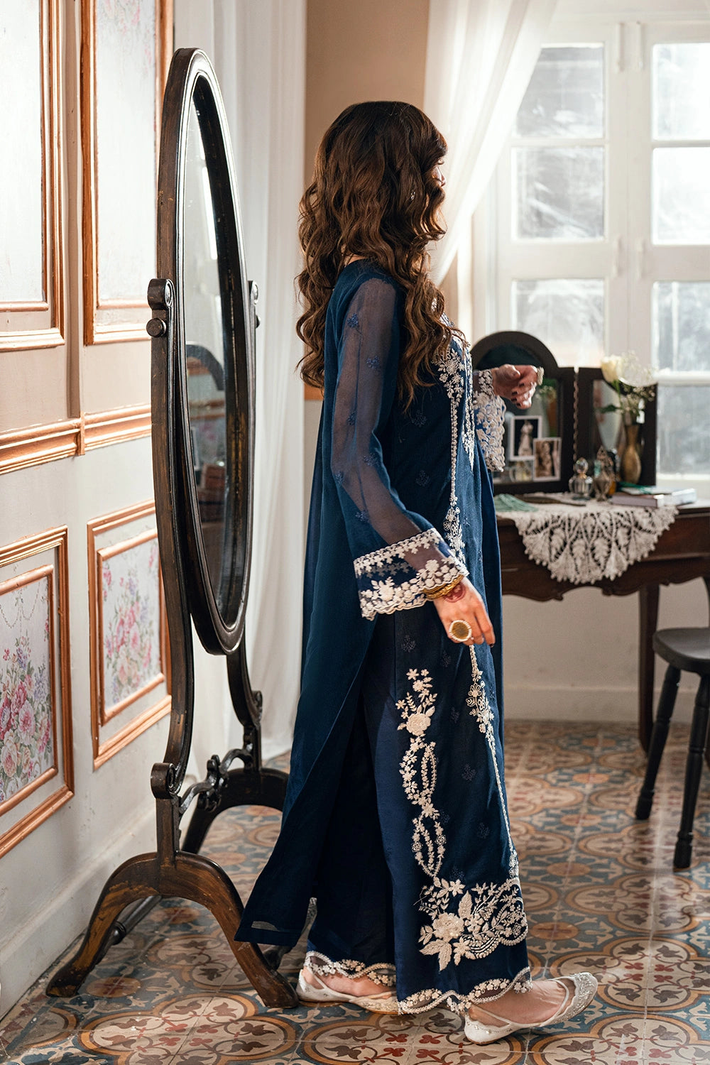 Azure | Eid Drop | Stellar Blue - by Libasekhas UK - Registered Vendor of : Azure - 100% Original Designer Dress
