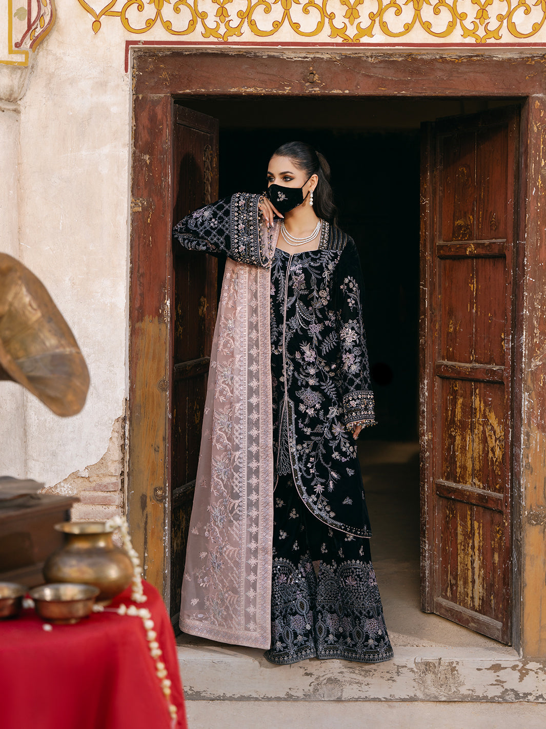 Flossie | Siara Velvet Formals | V-103 - B - by - Libasekhas UK - Registered Vendor of : Flossie - 100% Original Designer Dresss