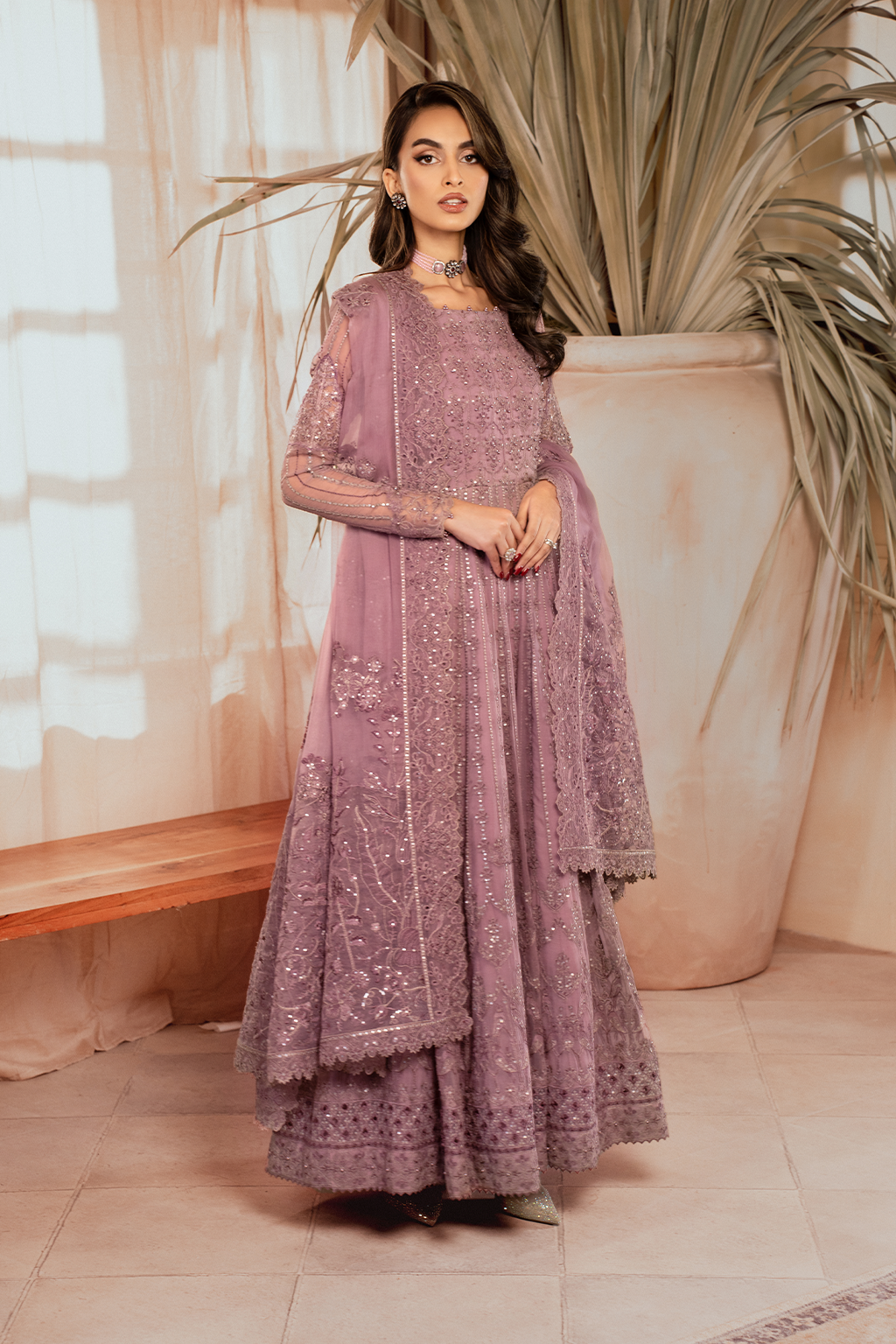 Iznik | Chiffon Kari | ICK-02 Embroidered Chiffon - by - Libasekhas UK - Registered Vendor of : Iznik - 100% Original Designer Dresss