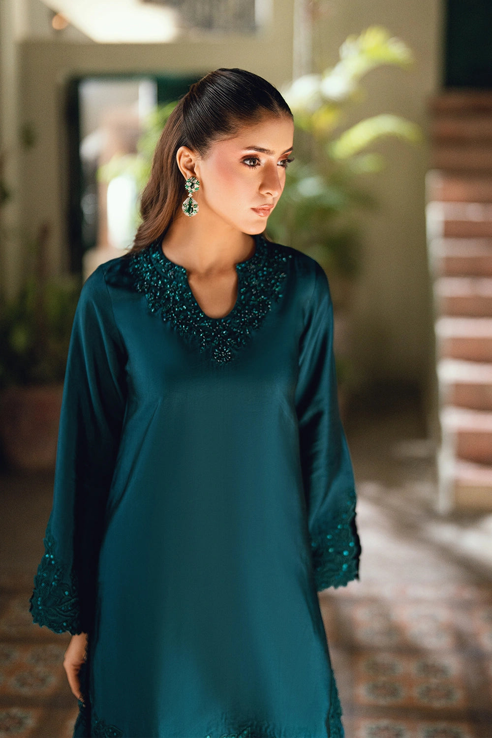 Azure | Vogue Formals | Teal Tiara - by Libasekhas UK - Registered Vendor of : Azure - 100% Original Designer Dress