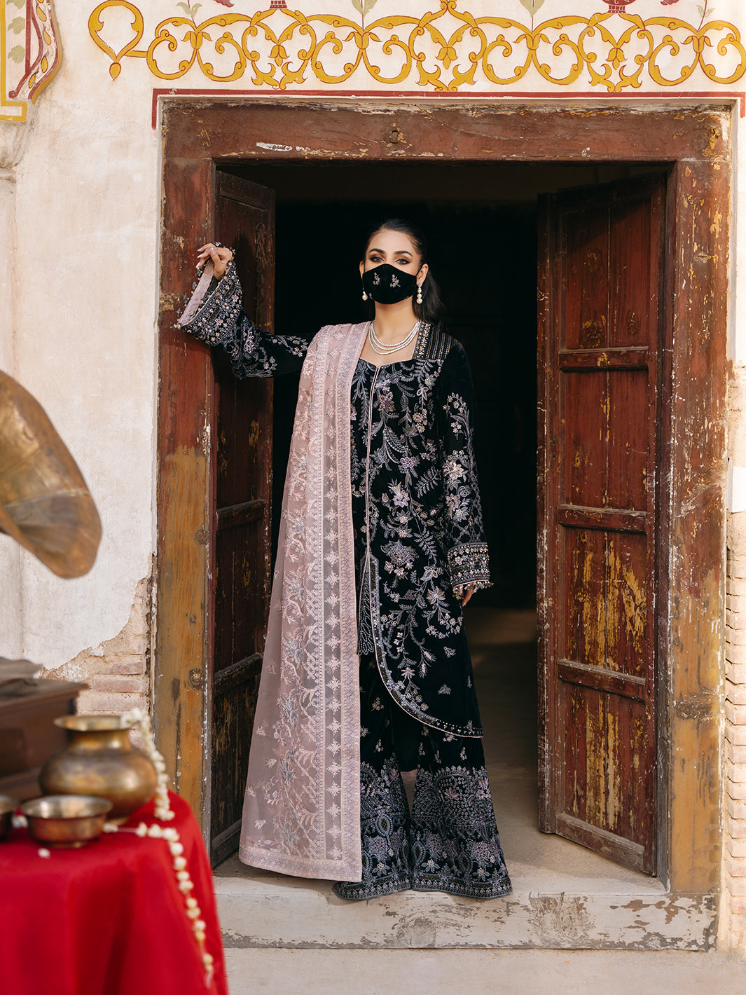 Flossie | Siara Velvet Formals | V-103 - B - by - Libasekhas UK - Registered Vendor of : Flossie - 100% Original Designer Dresss