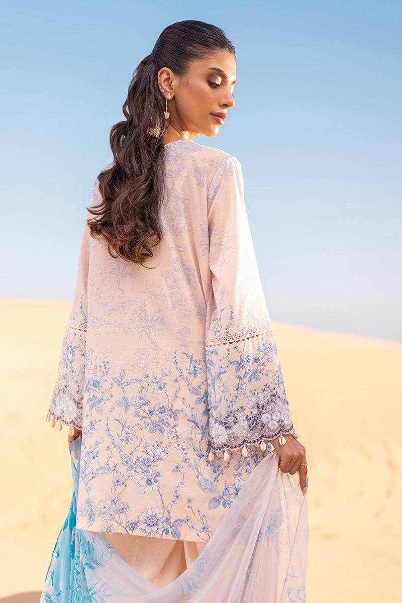Cross Stitch | Eid Lawn 24 | PEACH - by - Libasekhas UK - Registered Vendor of : Cross Stitch - 100% Original Designer Dresss