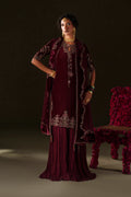 Iznik | Velvet 25 | IV-71 Embroidered Velvet - by Libasekhas UK - Registered Vendor of : Iznik - 100% Original Designer Dress