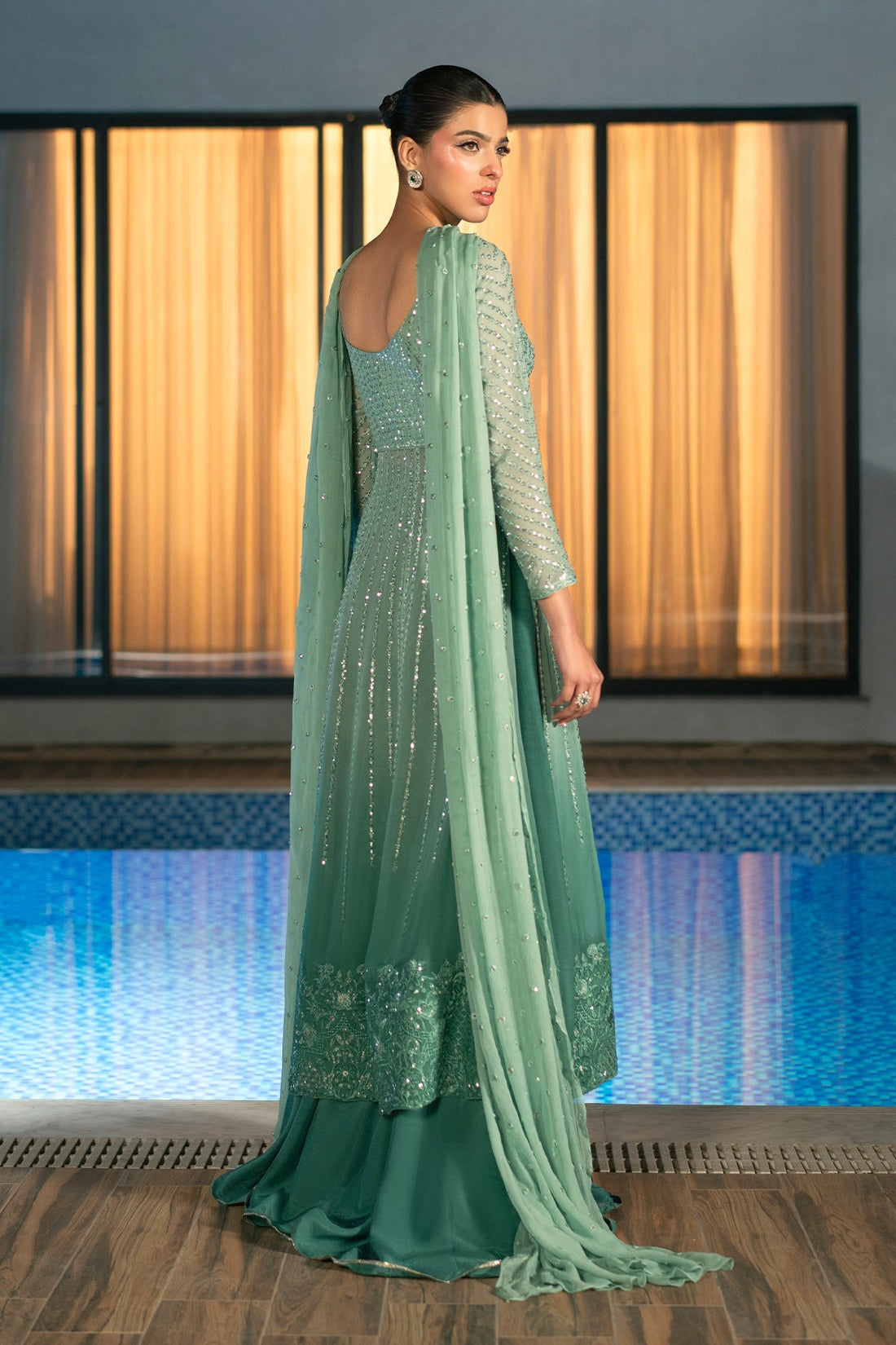 Fahad Hussayn | Lawn Banger | Midnight Aura - by - Libasekhas UK - Registered Vendor of : Erum Khan - 100% Original Designer Dresss