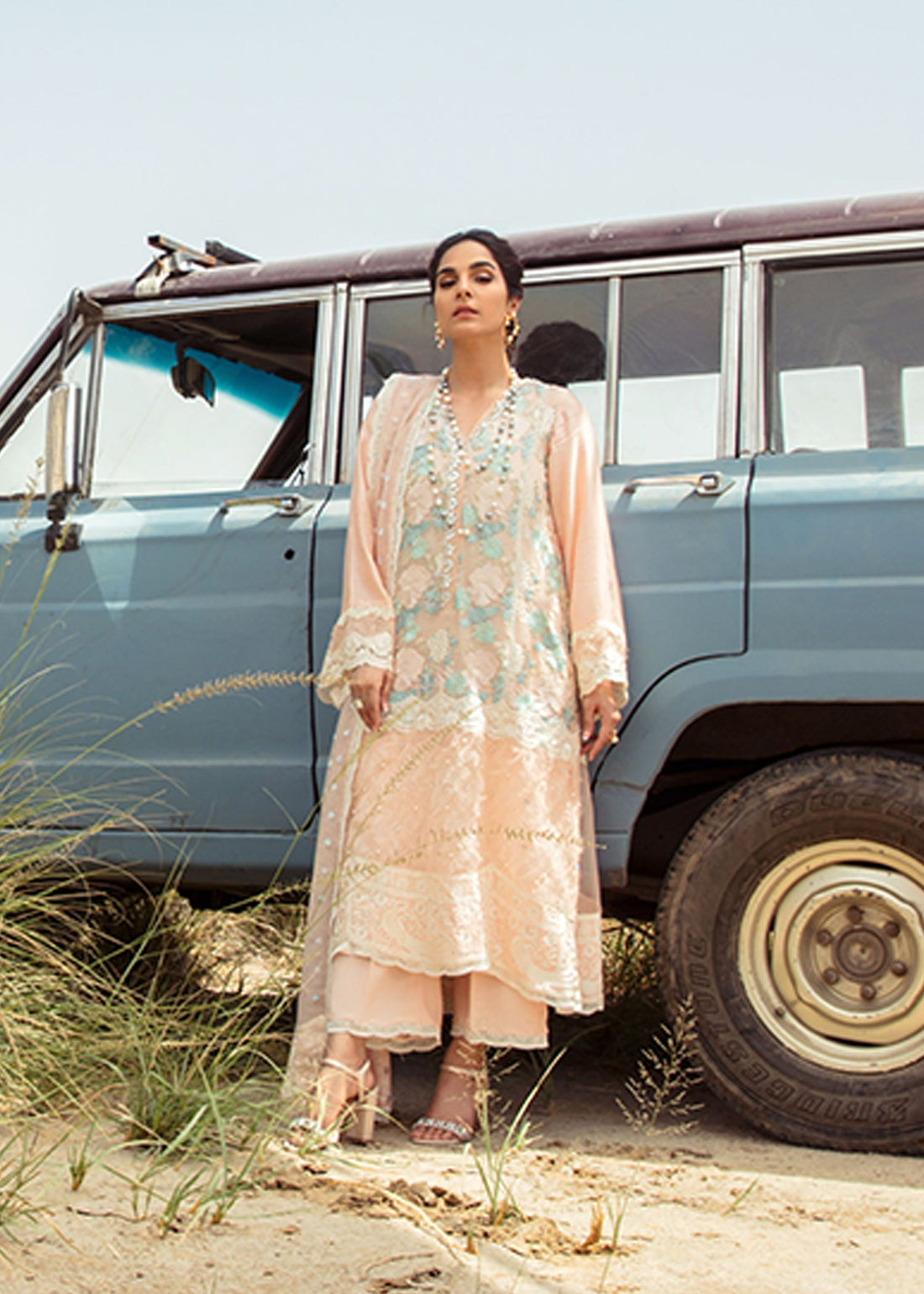 Saira Shakira | Luxury Pret | Peach Sandstone - by Libasekhas UK - Registered Vendor of : Saira Shakira - 100% Original Designer Dress