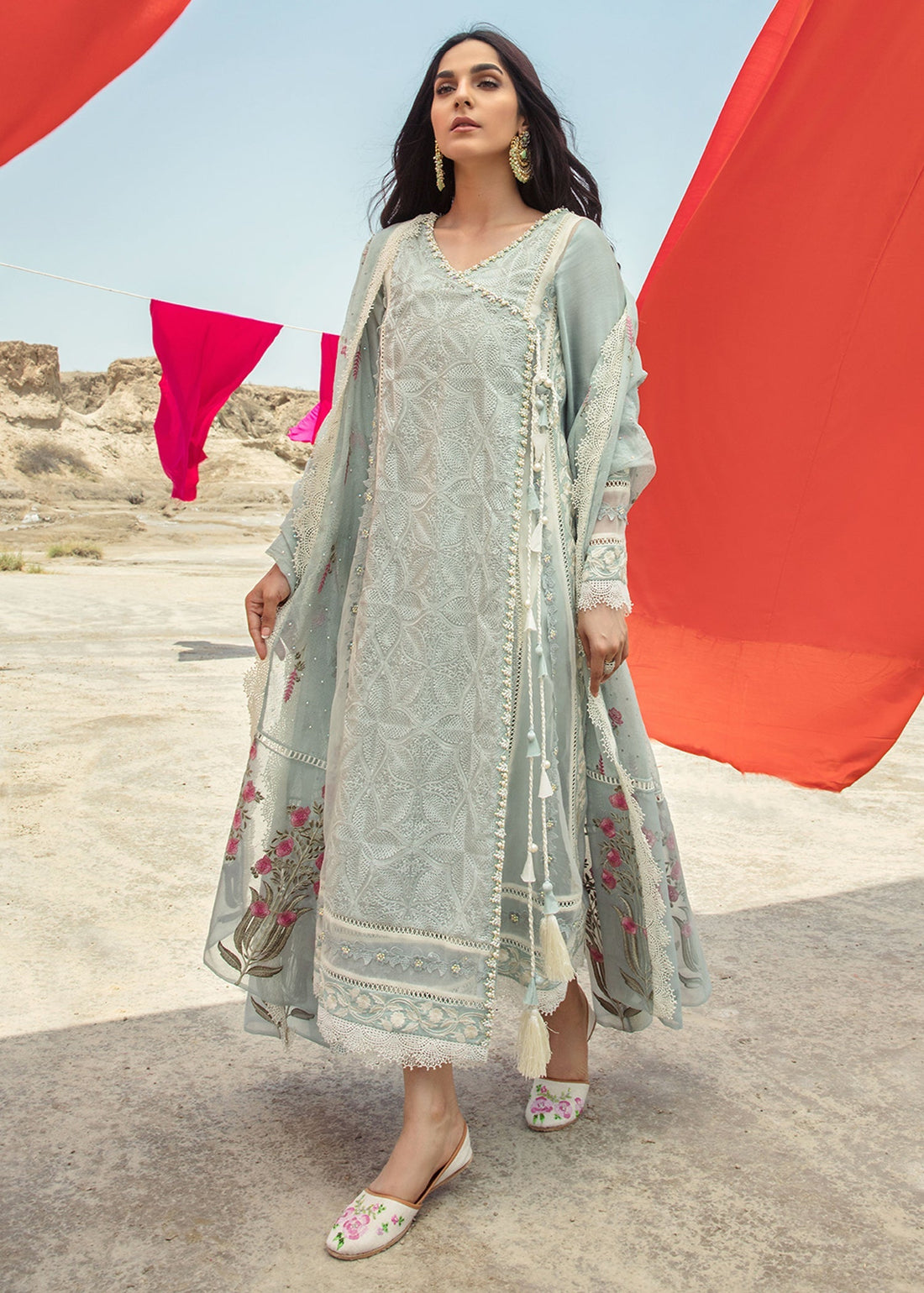 Saira Shakira | Luxury Pret | Seafoam - by Libasekhas UK - Registered Vendor of : Saira Shakira - 100% Original Designer Dress