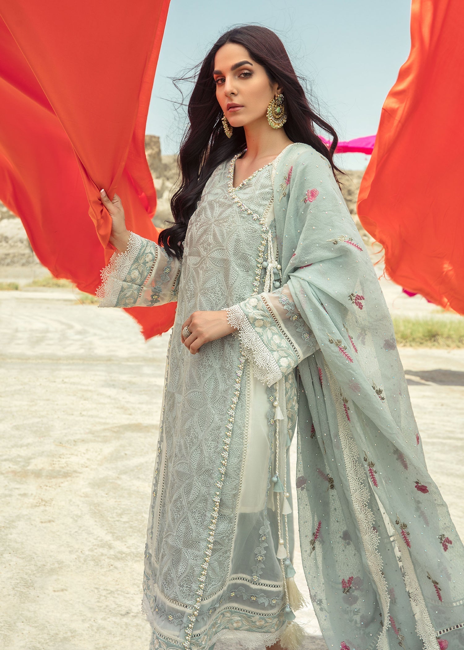 Saira Shakira | Luxury Pret | Seafoam - by Libasekhas UK - Registered Vendor of : Saira Shakira - 100% Original Designer Dress