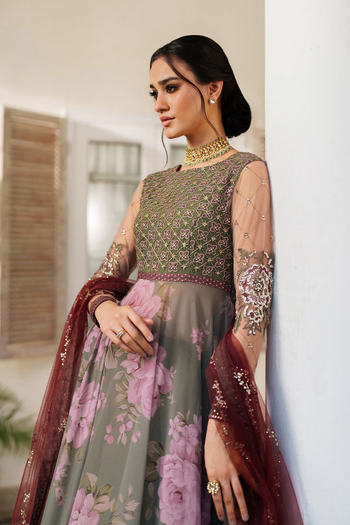 Iznik | Printed Formals | UE-541 - by Libasekhas UK - Registered Vendor of : Iznik - 100% Original Designer Dress