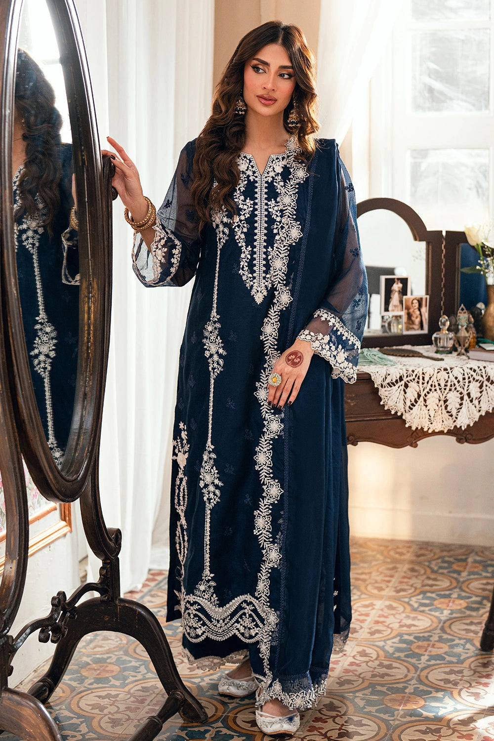 Azure | Eid Drop | Stellar Blue - by Libasekhas UK - Registered Vendor of : Azure - 100% Original Designer Dress