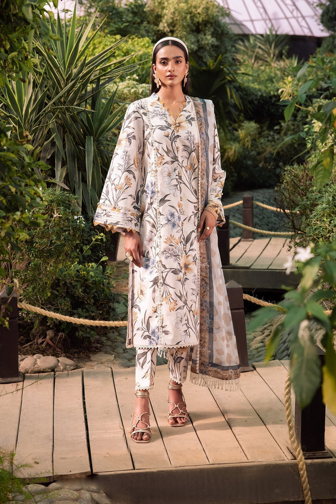 Alizeh | Sheen Lawn Prints 24 | GARDENIA - by - Libasekhas UK - Registered Vendor of : Alizeh - 100% Original Designer Dresss