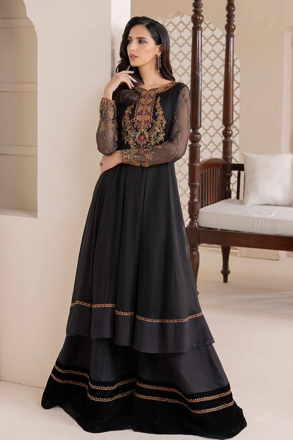 Baroque | Formals Collection | EMBROIDERED CHIFFON UF-417 - by Libasekhas UK - Registered Vendor of : Baroque - 100% Original Designer Dress