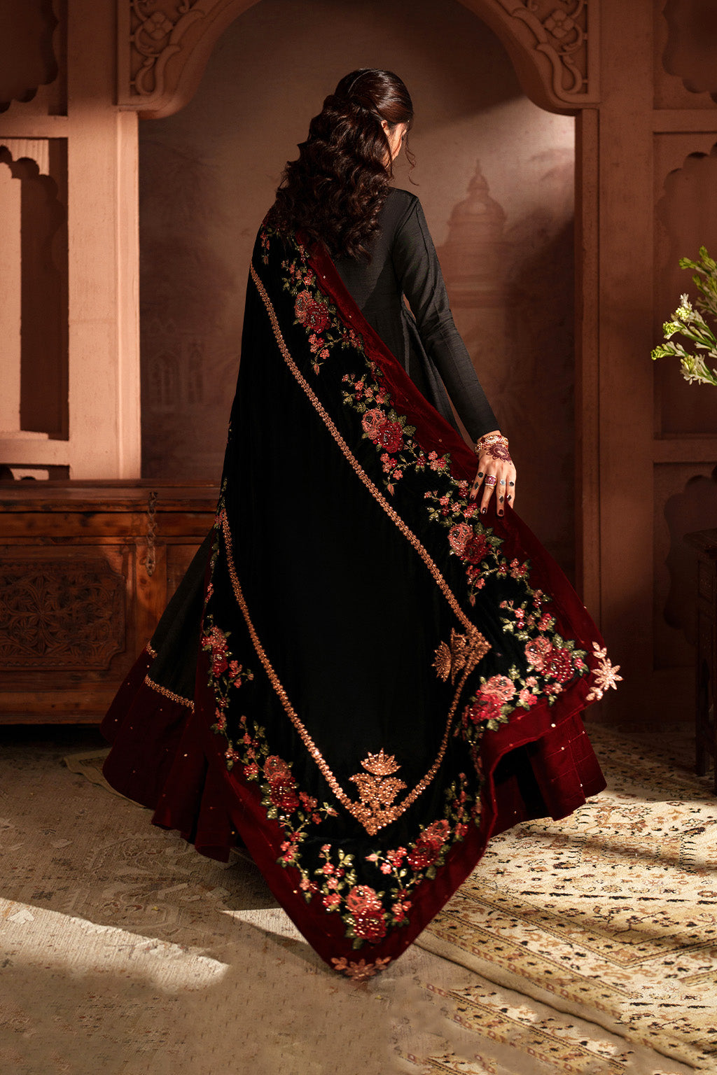 Iznik | Velvet 25 | IV-59 Embroidered Velvet - by Libasekhas UK - Registered Vendor of : Iznik - 100% Original Designer Dress