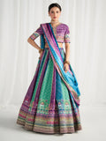 Gulaal | Aira Printed Silk | Mosaic Muse - by Libasekhas UK - Registered Vendor of : Gulaal - 100% Original Designer Dress